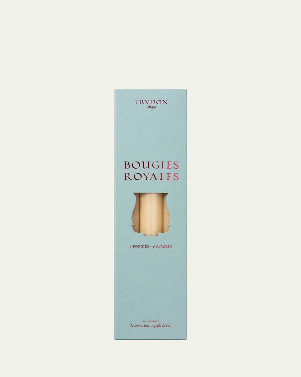 Royale Taper Candles - Stone, Set of 6